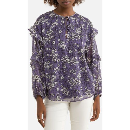 Blouse col v imprimé floral, manches longues - IKKS - Modalova
