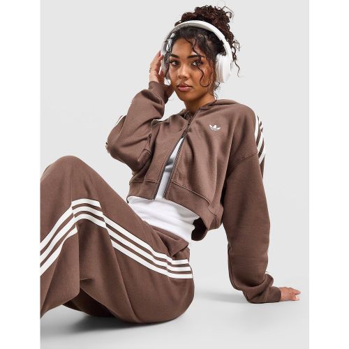 Sweat à capuche court zippé 3-Stripes - - adidas Originals - Modalova