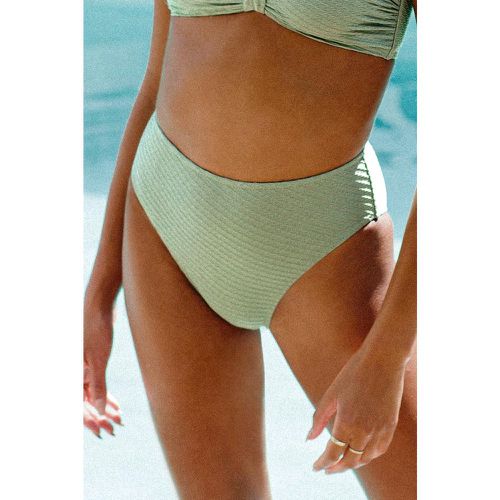 Bas de bikini texturé taille haute - CUPSHE - Modalova