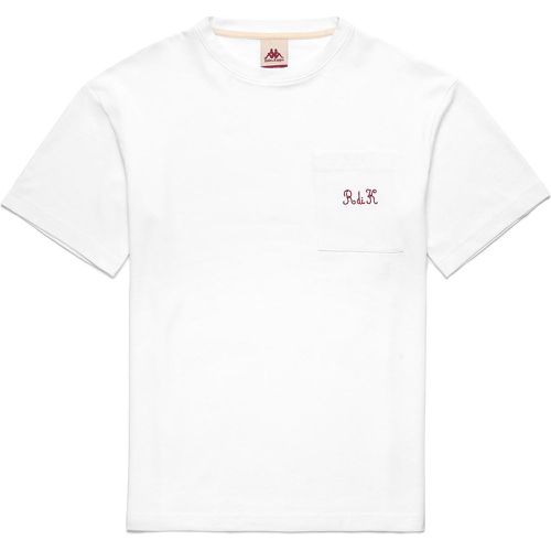 T-Shirt Mirfak Robe di Blanc Unisexe - Kappa - Modalova