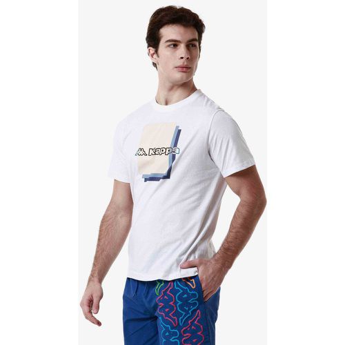 T-shirt Logo Fuoviom Blanc Homme - Kappa - Modalova