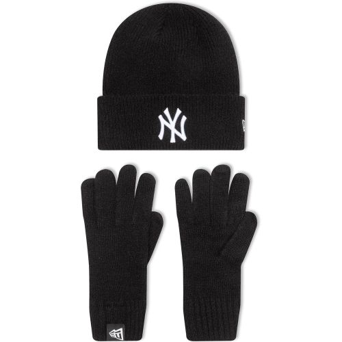 Ensemble bonnet et gants New York Yankees MLB Noir unisex - New Era Cap - Modalova