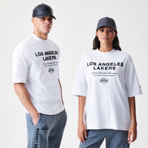 T-shirt LA Lakers NBA Linear Blanc unisex - New Era Cap - Modalova