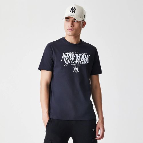 T-shirt New York Yankees MLB Script Graphic Bleu marine unisex - New Era Cap - Modalova