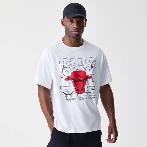 T-shirt Oversize Chicago Bulls NBA Outline Graphic Blanc unisex - New Era Cap - Modalova