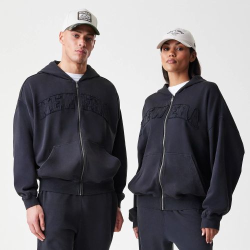 Veste à capuche Oversize New Era Washed Noir unisex - New Era Cap - Modalova