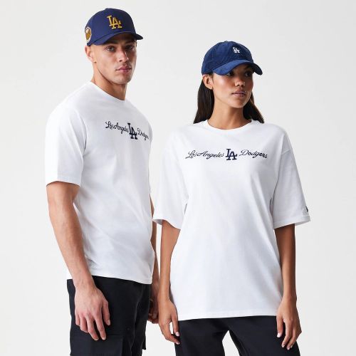 T-shirt Oversize LA Dodgers MLB Script Blanc unisex - New Era Cap - Modalova