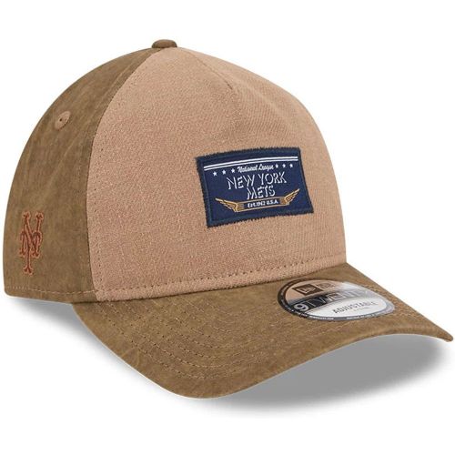 Casquette 9TWENTY A-Frame New York Mets MLB Utility Linen Marron unisex - New Era Cap - Modalova