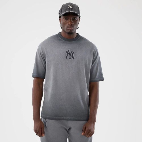 T-shirt Logo Délavé New York Yankees MLB Noir unisex - New Era Cap - Modalova