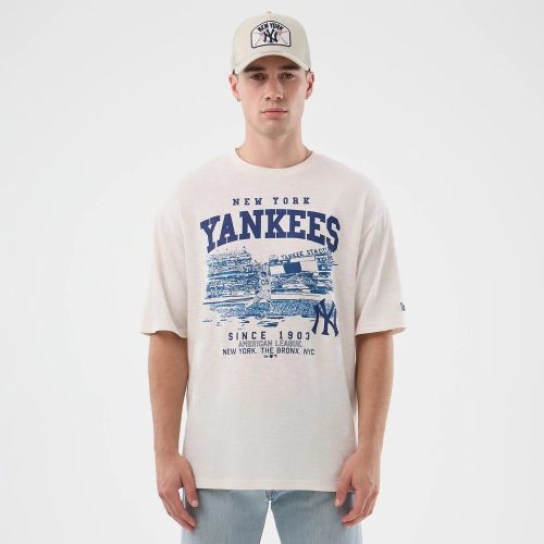T-shirt Oversize New York Yankees MLB Slub Blanc unisex - New Era Cap - Modalova