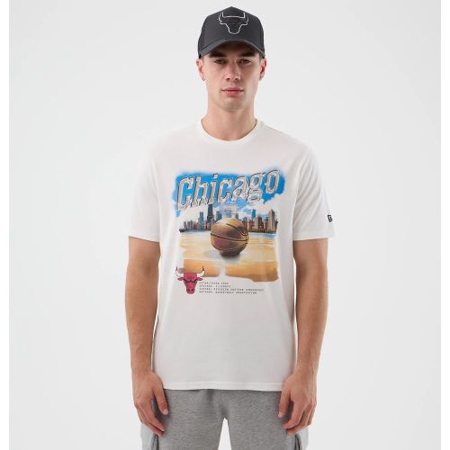 T-shirt Beach Graphic Chicago Bulls NBA Blanc unisex - New Era Cap - Modalova