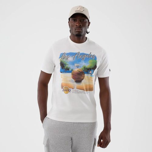 T-shirt Beach Graphic LA Lakers NBA Blanc unisex - New Era Cap - Modalova