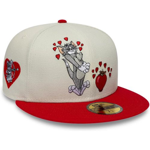 Casquette 59FIFTY Fitted Tom & Jerry Heart Crème unisex - New Era Cap - Modalova