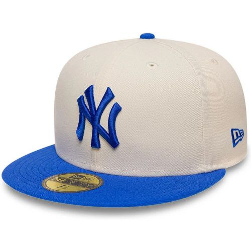 Casquette 59FIFTY Fitted NY Yankees MLB League Essential Crème & Bleu unisex - New Era Cap - Modalova