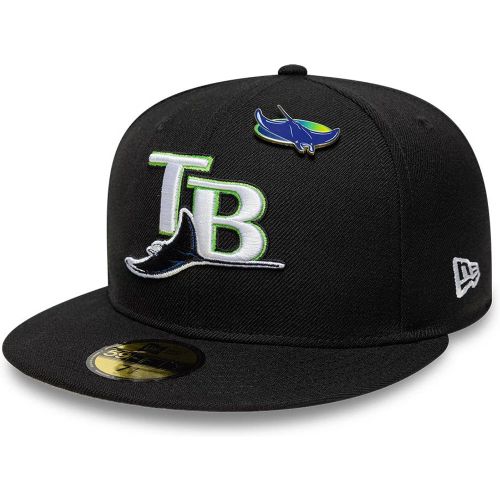 Casquette 59FIFTY Fitted Tampa Bay Rays MLB Icon Noir unisex - New Era Cap - Modalova