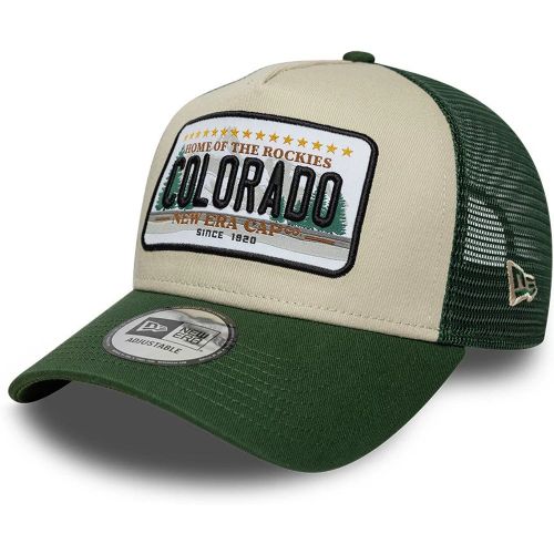 Casquette 9FORTY A-Frame Trucker New Era Licence Plate Vert foncé unisex - New Era Cap - Modalova