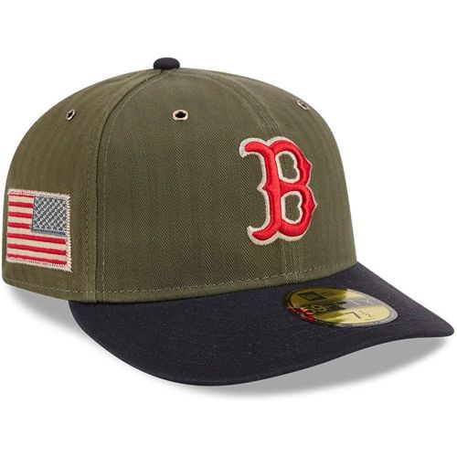 Casquette 59FIFTY Fitted American Herringbone Boston Red Sox MLB Vert unisex - New Era Cap - Modalova