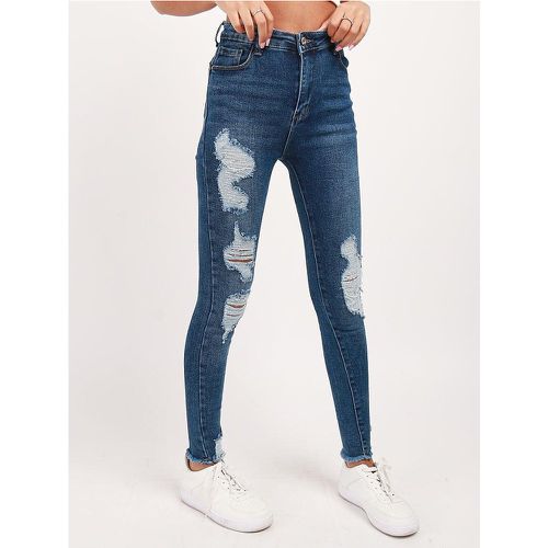 Jean slim destroy 1 bouton | Taille: 36 | Couleur: - My Store - Modalova