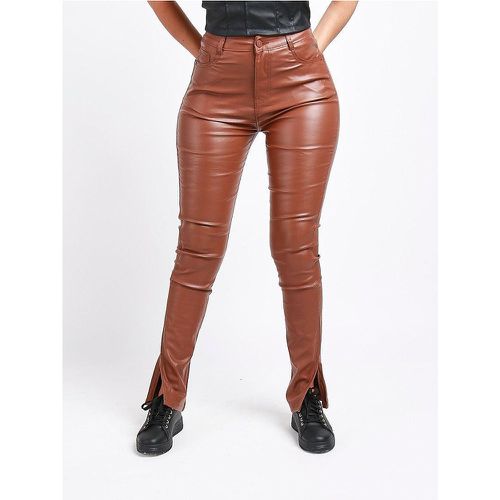 Pantalon simili cuir à fentes | Couleur: | Taille: XS - My Store - Modalova