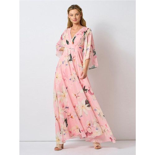 Robe longue fluide à fleurs et manches volants | Taille: M | Couleur: - My Store - Modalova