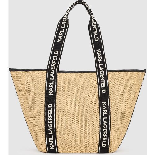 Cabas De Plage En Raphia Avec Logo, , , Taille: One Size - Karl Lagerfeld - Modalova