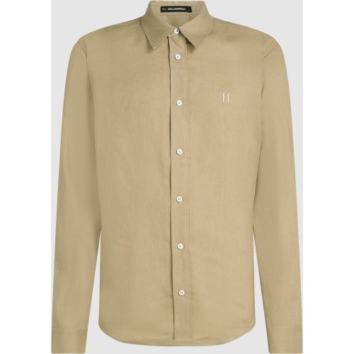 Chemise En Lin Monogram, , , Taille: Xs - Karl Lagerfeld - Modalova