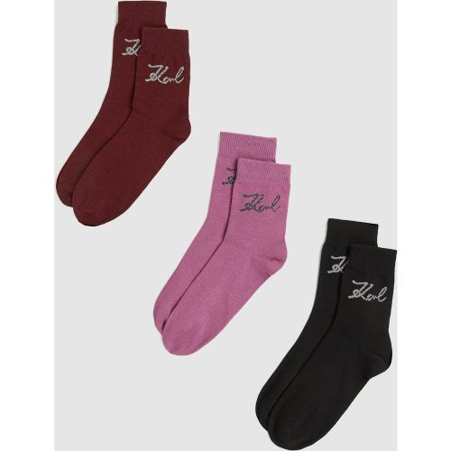 Chaussettes Signature – Lot De 3, , --, Taille: 35-38 - Karl Lagerfeld - Modalova
