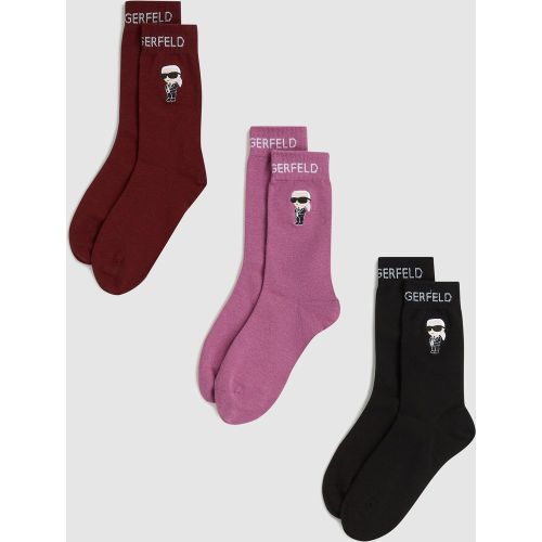 Chaussettes Ikon - Lot De 3, , --, Taille: 35-38 - Karl Lagerfeld - Modalova