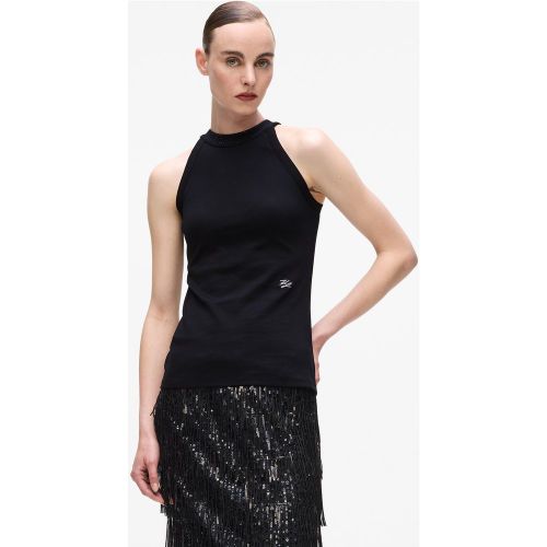 Top Avec Col Tour De Cou En Strass, , , Taille: Xl - Karl Lagerfeld - Modalova