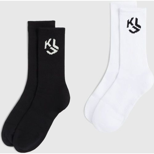 Chaussettes Mi-hautes Monogram - Lot De 2, , /, Taille: One Size - KL Jeans - Modalova