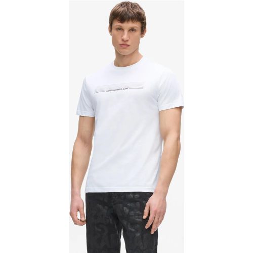 T-shirt À Logo Rayé Et Coupe Ajustée, , , Taille: Xs - KL Jeans - Modalova