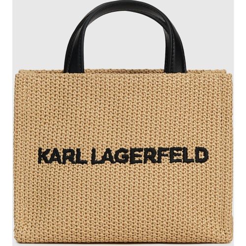 Petit Sac De Plage Carré Tissé À Logo, , , Taille: One Size - Karl Lagerfeld - Modalova