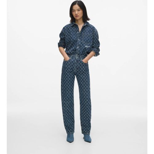 Jeans Droit Taille Haute À Imprimé Argyle, , , Taille: 2532 - KL Jeans - Modalova