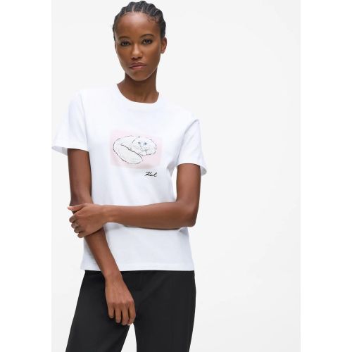 T-shirt À Portrait Illustré, , , Taille: Xs - Karl Lagerfeld - Modalova