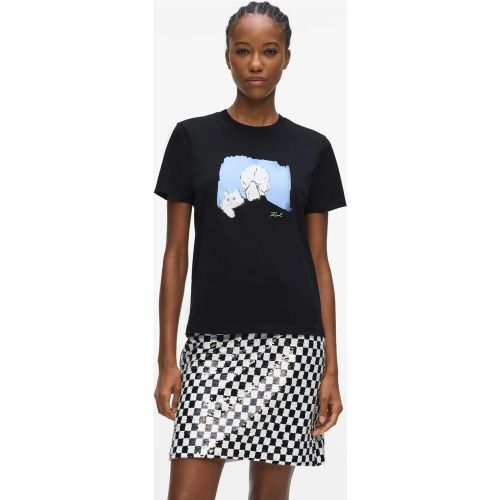T-shirt À Portrait Illustré, , , Taille: Xs - Karl Lagerfeld - Modalova