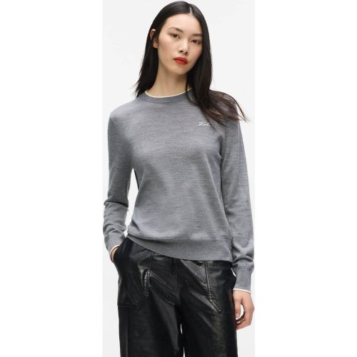 Pull À Col Rond En Laine Mérinos, , , Taille: Xs - Karl Lagerfeld - Modalova