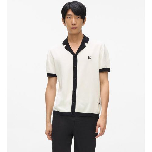 Polo En Tricot Monogram, , /, Taille: Xs - Karl Lagerfeld - Modalova