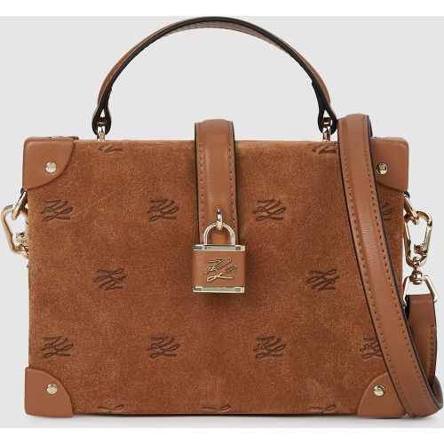 Sacoche En Daim Avec Cadenas K/autograph, , , Taille: One Size - Karl Lagerfeld - Modalova