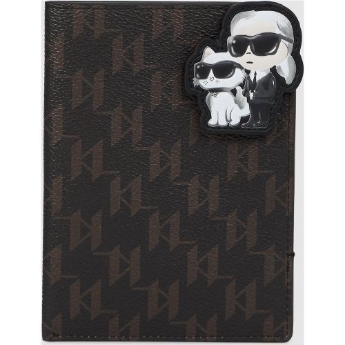 Porte-passeport Ikon Monogram, , , Taille: One Size - Karl Lagerfeld - Modalova