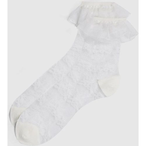 Chaussettes À Volants Signature - Lot De 2, , , Taille: One Size - Karl Lagerfeld - Modalova
