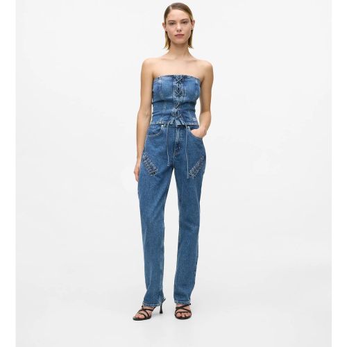 Jean Droit Taille Haute Avec Détail De Cravate, , , Taille: 2530 - KL Jeans - Modalova