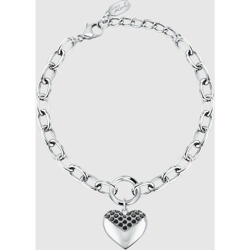 Bracelet À Breloque En Forme De Cœur, , , Taille: One Size - Karl Lagerfeld - Modalova