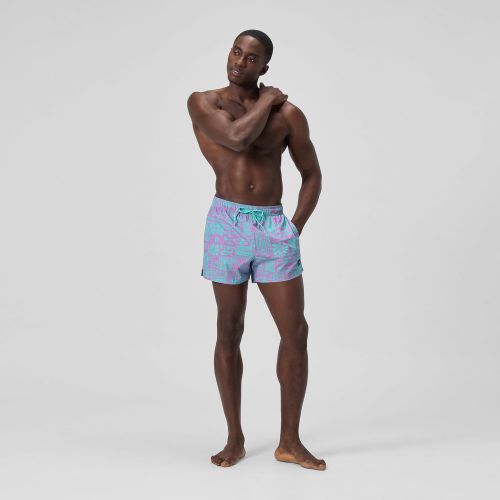 Maillot De Bain A Motif Imprime Rondo Edges Rose Vert - S - Speedo - Modalova
