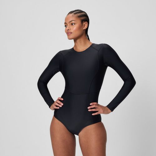 Monopièce à manches longues et à fermeture éclair Ocean Flexs, noir - 2XS - Speedo - Modalova