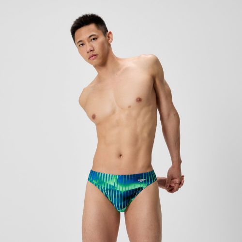 Slip de bain Club Training imprimé bleu/vert - 22 - Speedo - Modalova