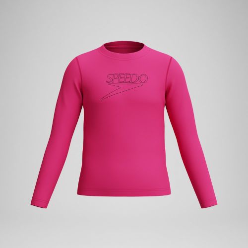 T-shirt rashguard Junior Classic Logo à manches longues rose - 2XS - Speedo - Modalova
