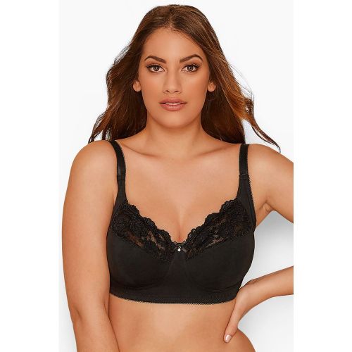 Soutiengorge Noir Sans Armatures En Coton Bestsellersize 105L - Yours - Modalova
