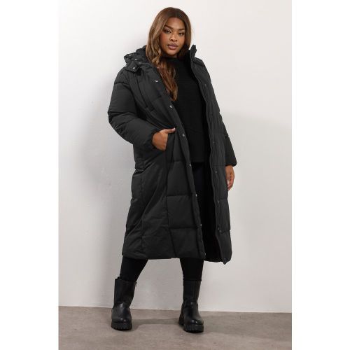 Manteau Matelassé Noir Midaxi De Size 42 - Yours - Modalova