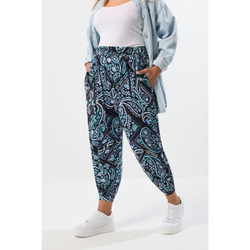 Pantalon Sarouel Bleu À Imprimé Cachemire Size 62-64 - Yours - Modalova