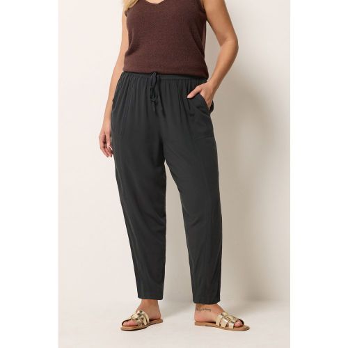 Pantalon Noir En Tissu Chambray Et Coupe Barrel Size 54-56 - Yours - Modalova